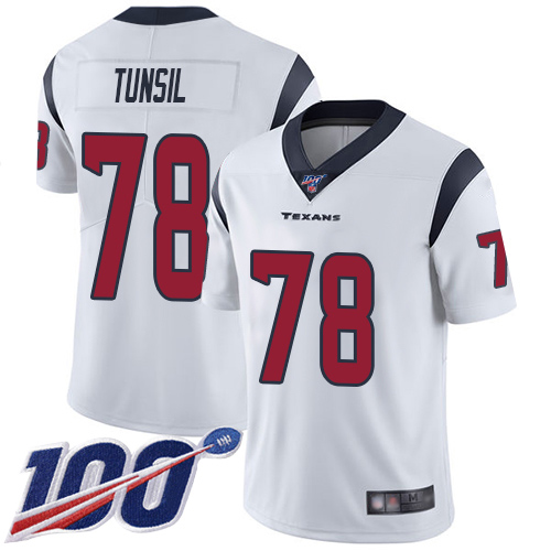 Houston Texans Limited White Men Laremy Tunsil Road Jersey NFL Football #78 100th Season Vapor Untouchable->houston texans->NFL Jersey